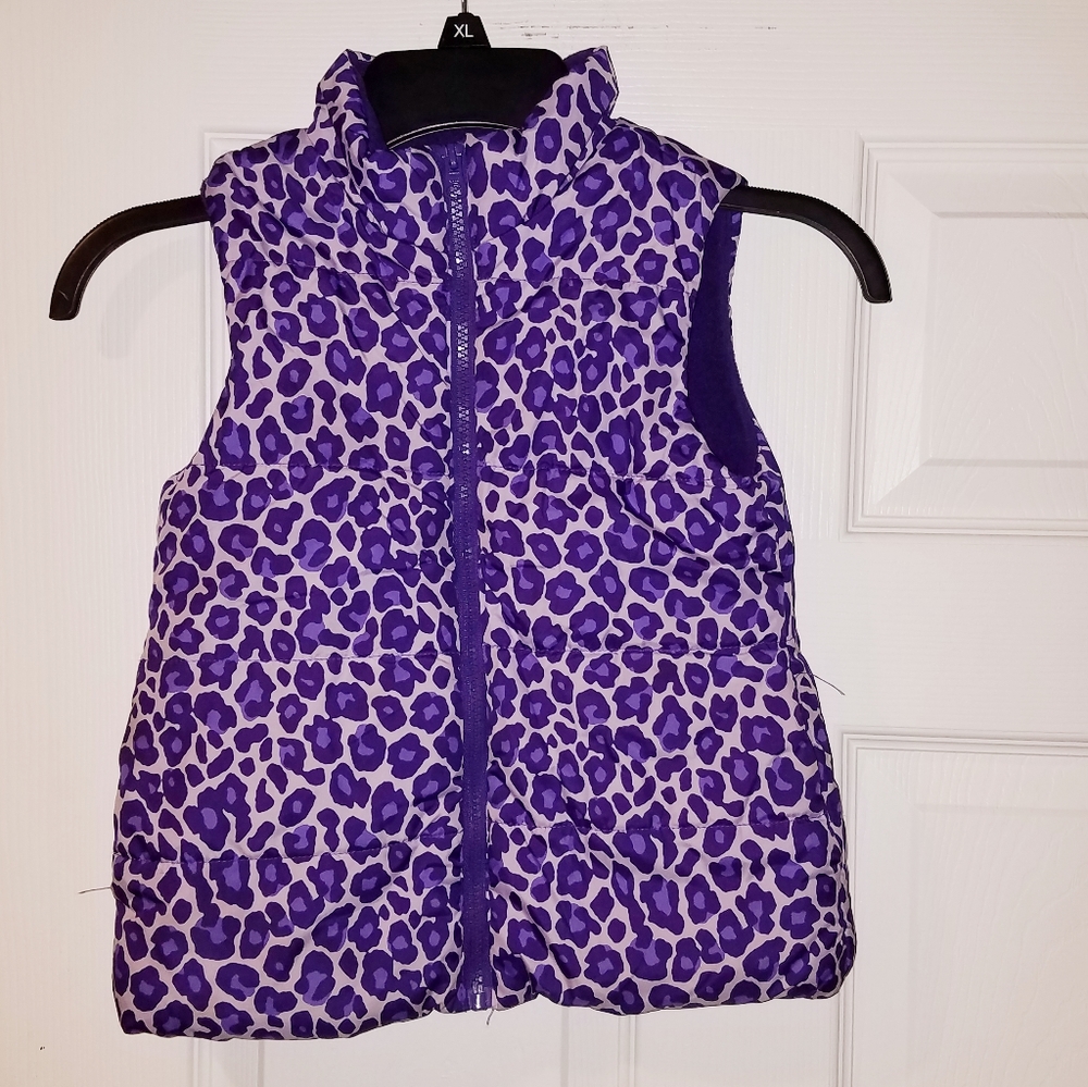 🤑5/$25 CHILDREN'S PLACE  Purple Leopard Puffer Vest
